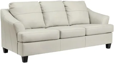 Front view of the Signature Design by Ashley Genoa collection faux leather sofa 